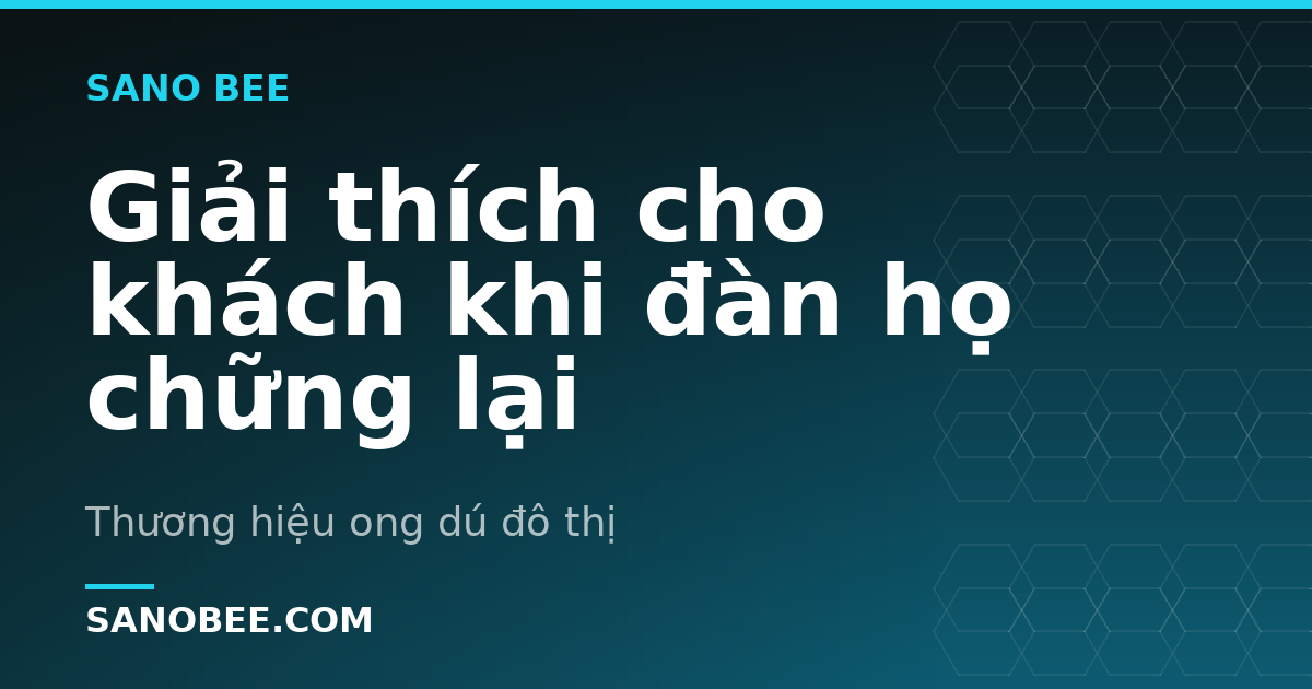 Giải thích cho khách khi đàn họ chững lại