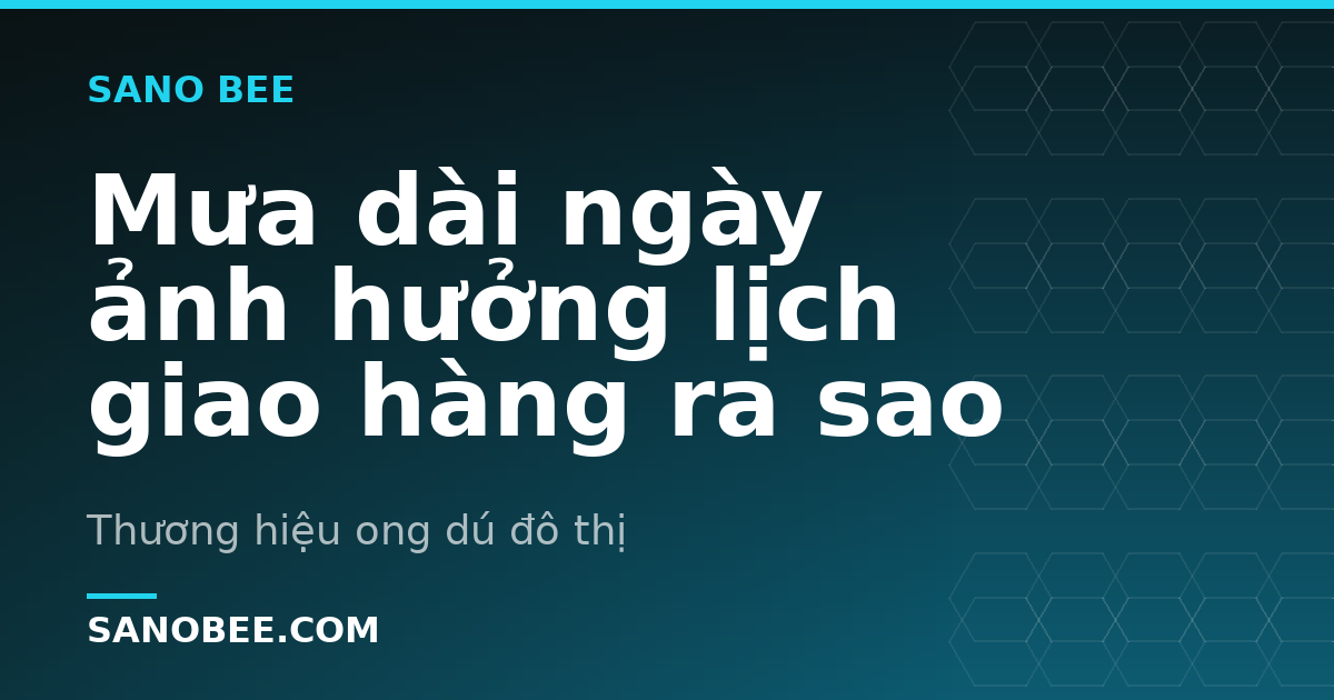 Mưa dài ngày ảnh hưởng lịch giao hàng ra sao