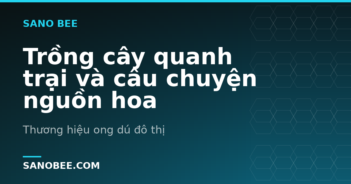 Trồng cây quanh trại và câu chuyện nguồn hoa